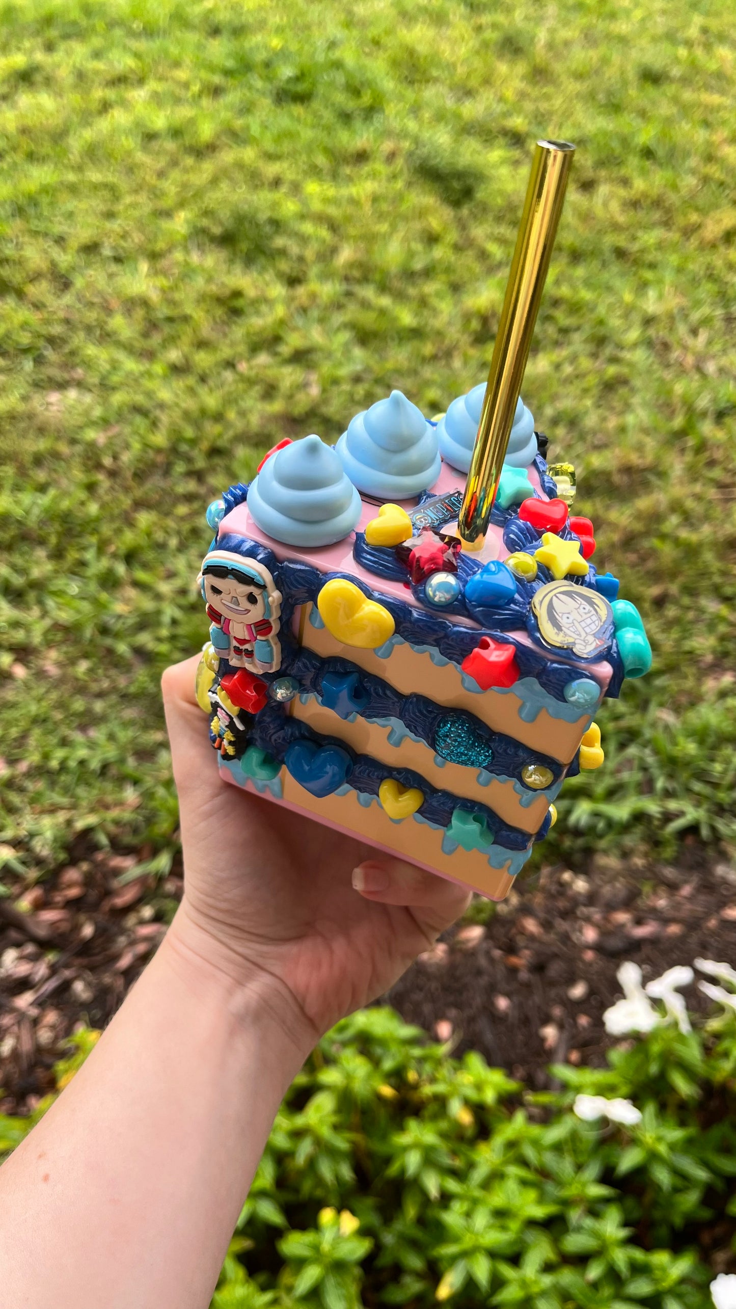 Custom Kawaii Decoden Cake Slice Beverage Cup