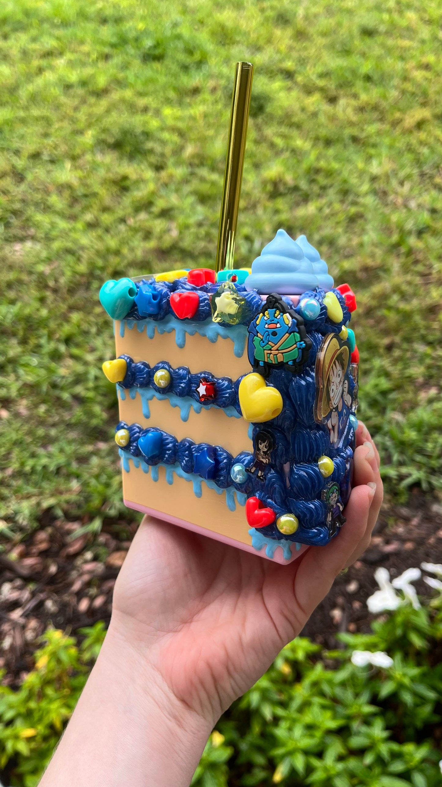 Custom Kawaii Decoden Cake Slice Beverage Cup