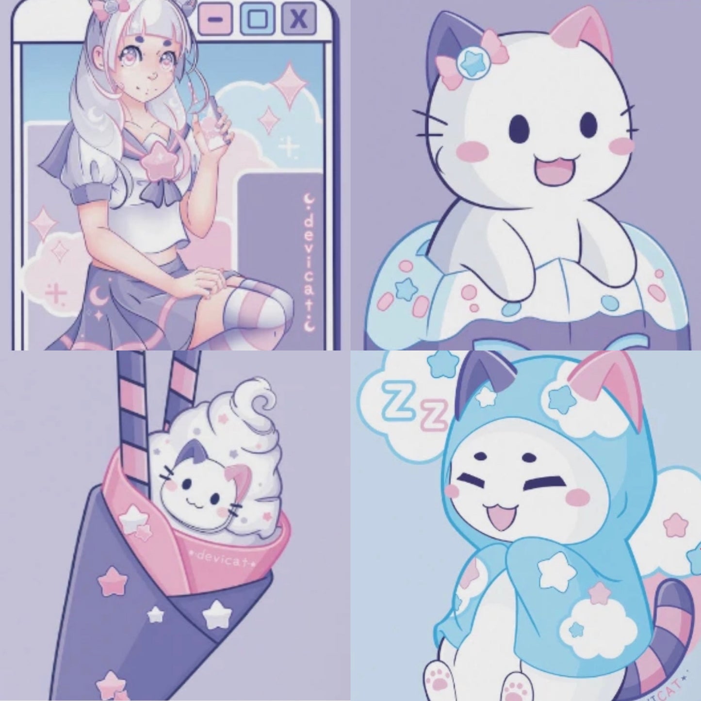 DeviCat X Kawaii Decoden Cases Collaboration Framed Prints *Preorder*