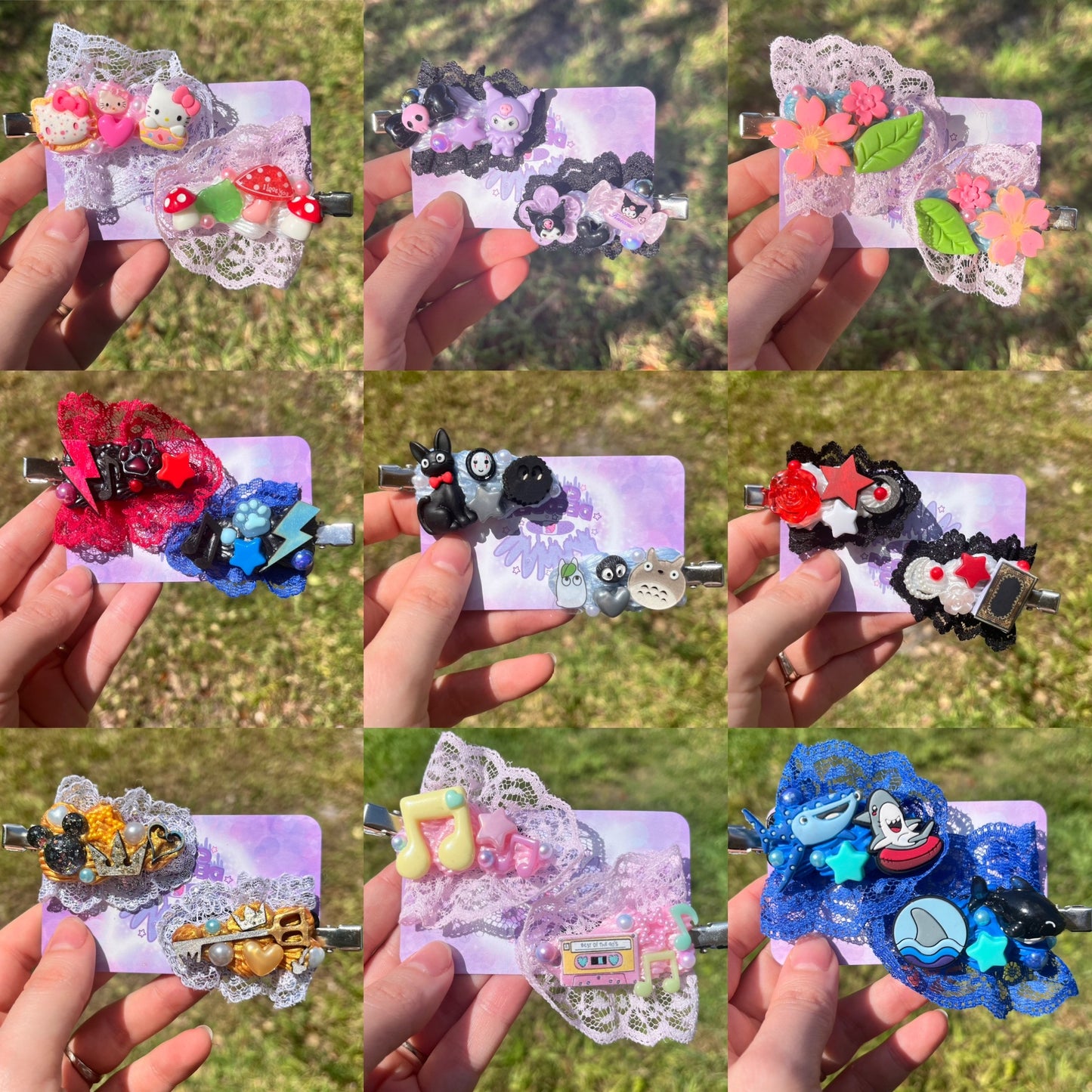 Custom Kawaii Decoden Hair Clips