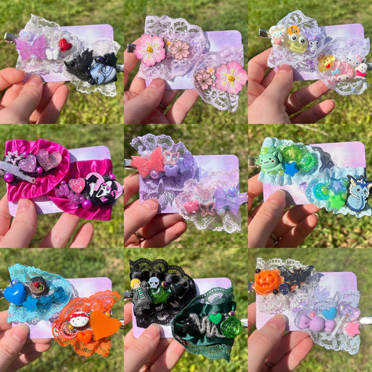 Custom Decoden Hair Clips