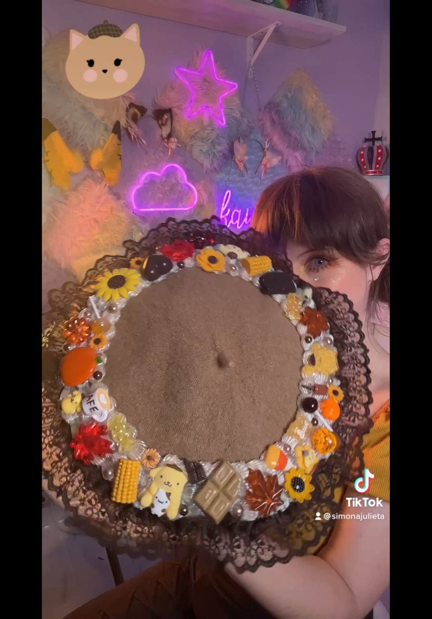 Custom Kawaii Decoden Beret Hat