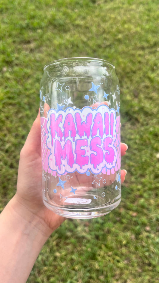 Kawaii Mess Can-shaped glass
