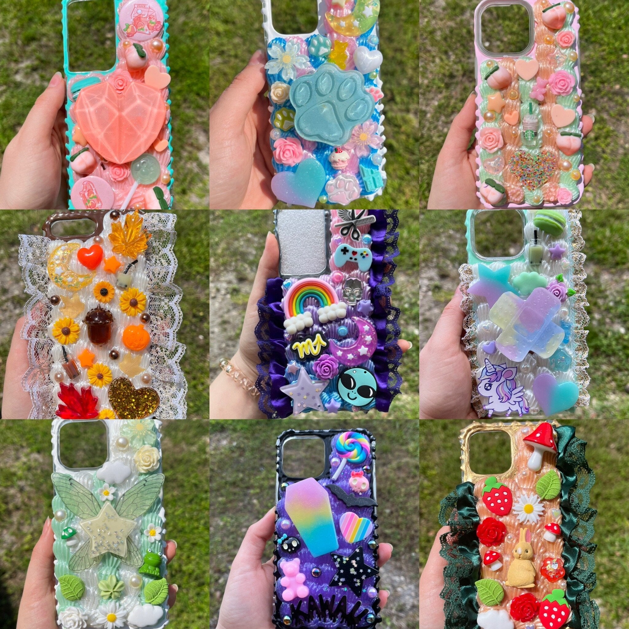 Custom Kawaii Decoden Extra Protective Phone Case ANY BRAND